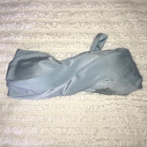 Light Blue Strapless Bathing Suit